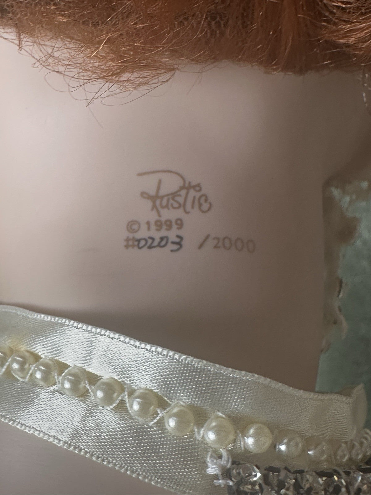 Collectible Large 42” Porcelain Doll “Sage ” by Rustie LE 2000 COA/Stand/Tag