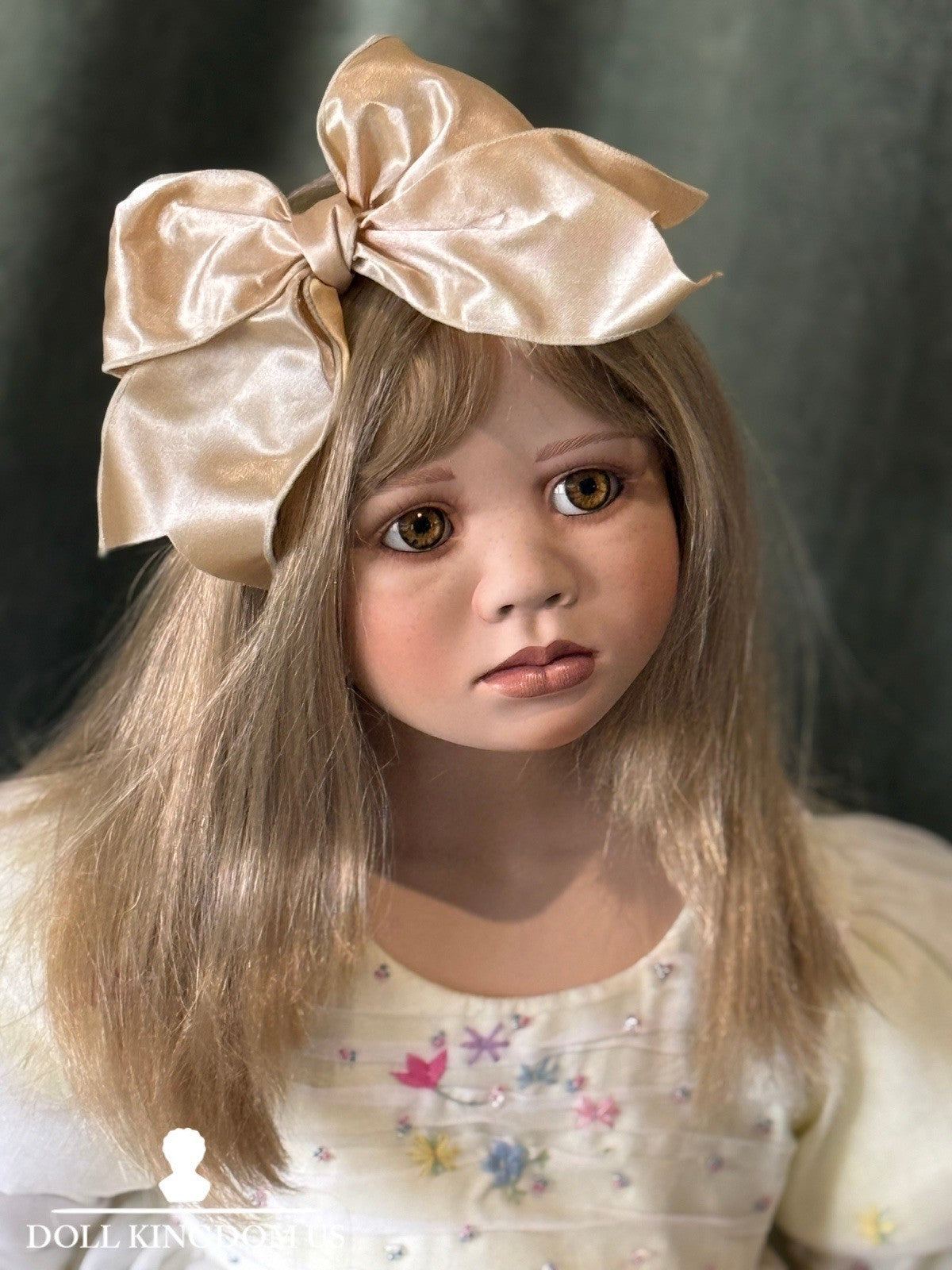 Collectible Porcelain 36” Doll “Bianca” by Christine Orange Tag
