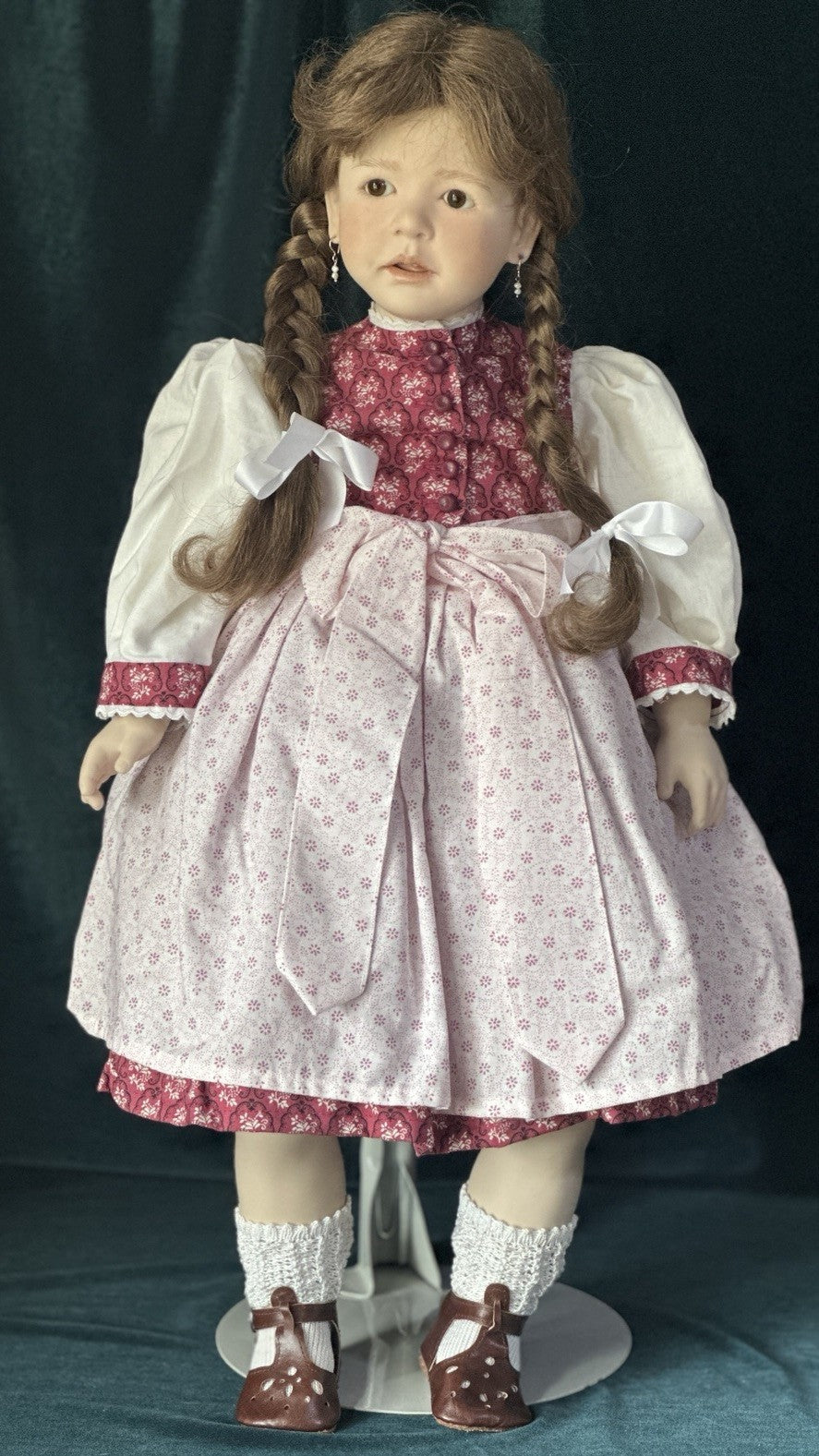 Rare Collectible Artist 24” Porcelain Doll “Rosele” by Ruth Treffeisen LE 50 COA