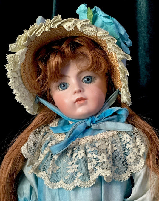 Artist Reproduction of Antique French Bru Jne 16” Doll Porcelain Head