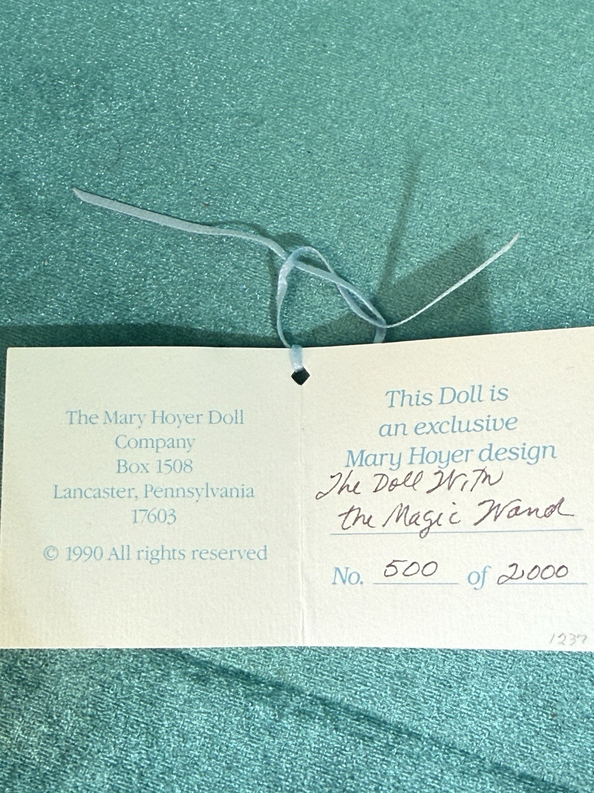 Mary Hoyer Design Mary Lynne 14” Vinyl Doll “The Doll With The Magic Wand” Tag