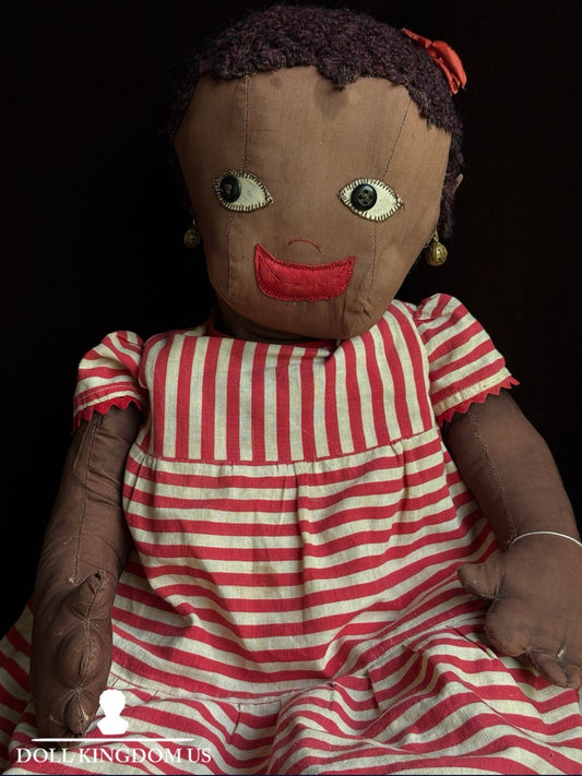 Vintage Handmade 30” Cloth Folk Doll