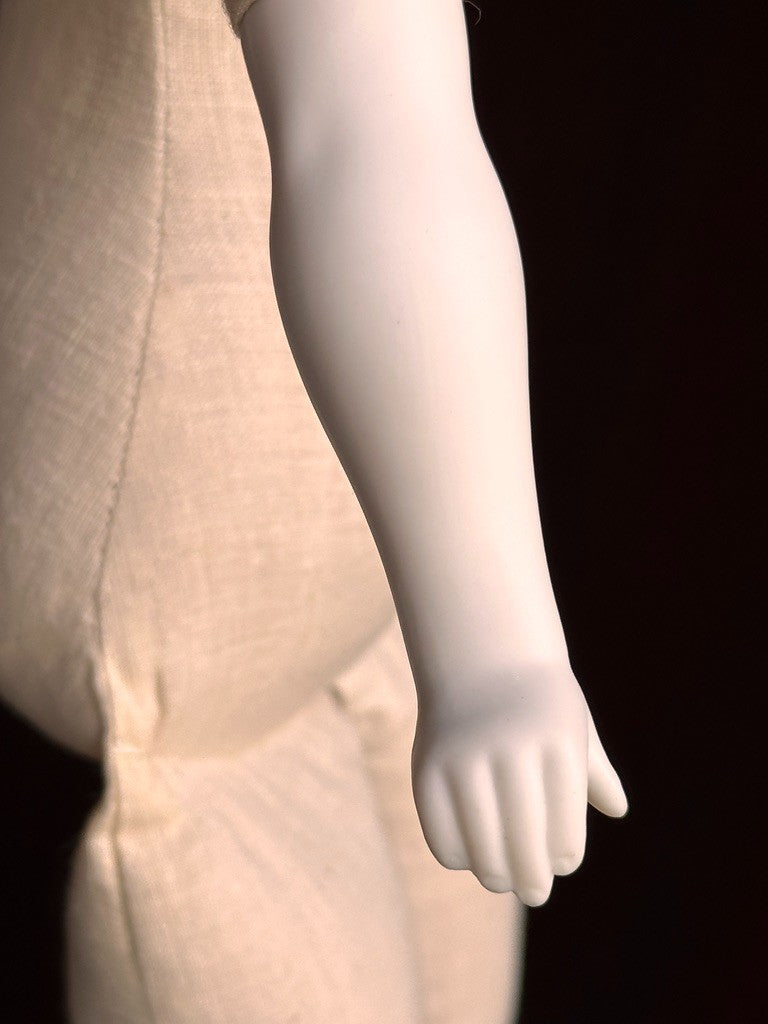 Vintage '59 21" Reproduction of Antique German Hertwig Parian Bonnet China Doll