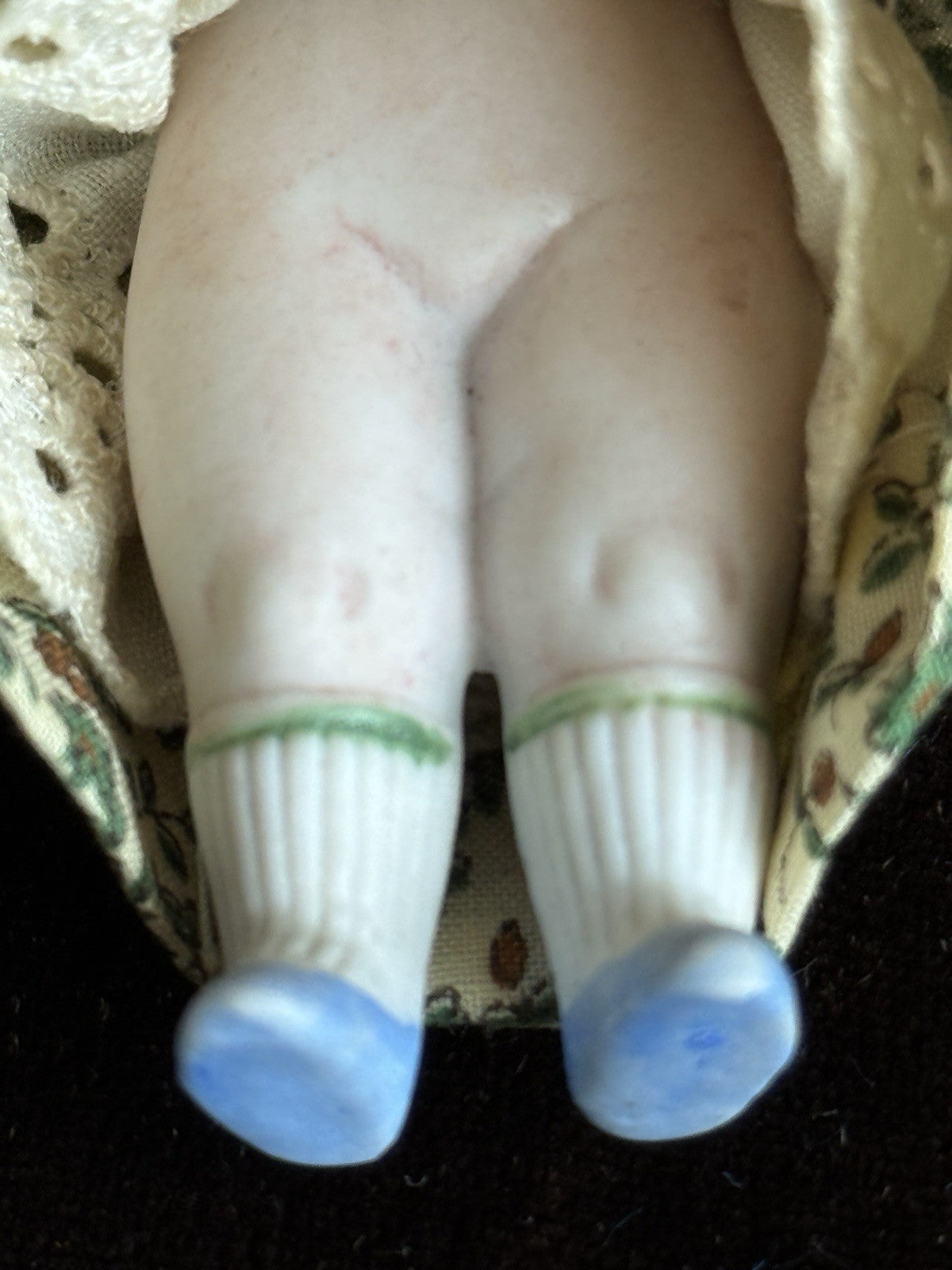Antique German 3.5” All Bisque Mignonette Frozen Charlotte Style Doll