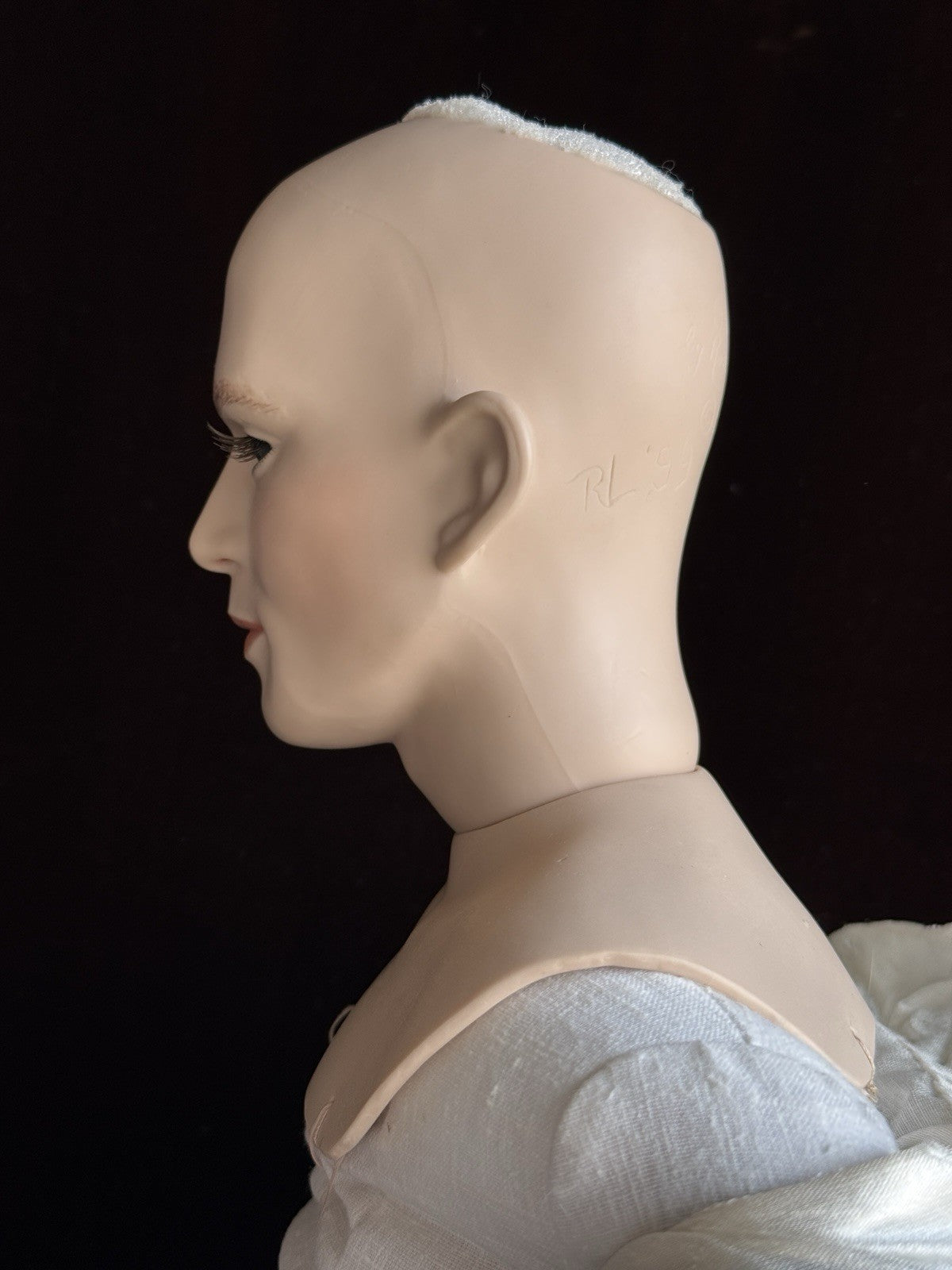OOAK Large Artist Made Porcelain Victorian Gentleman Doll with Stand