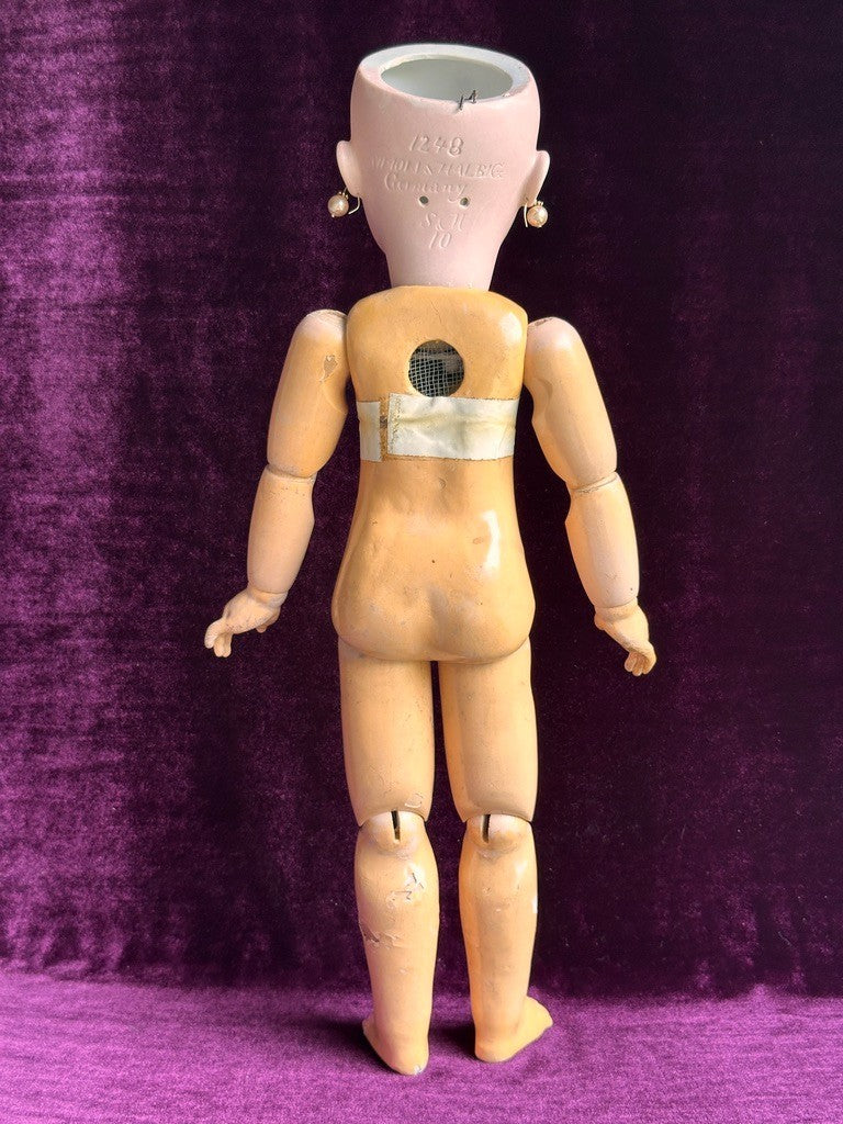Antique German 20” Simon Halbig 1248 SANTA Doll Bisque Head French Body w/Crier
