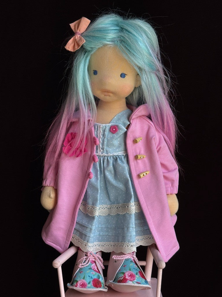 OOAK 19” Waldorf Style Cloth Handmade Doll