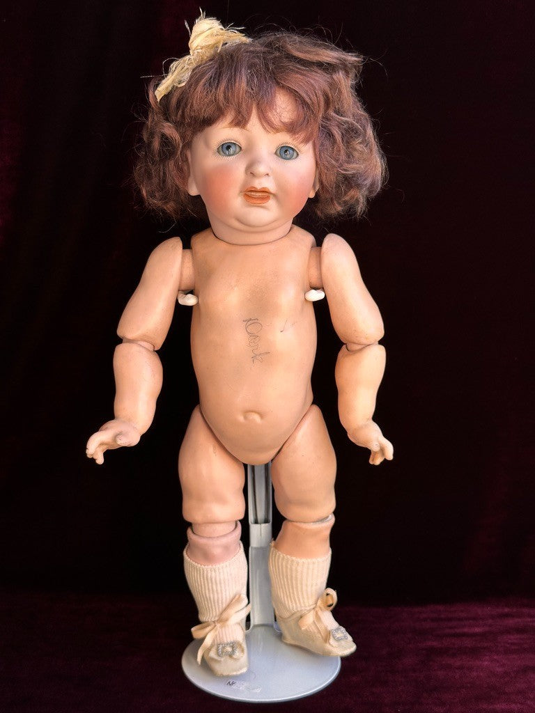 Antique German 14.5” JDK Kestner 211 Bisque Head Doll Toddler Composition Body