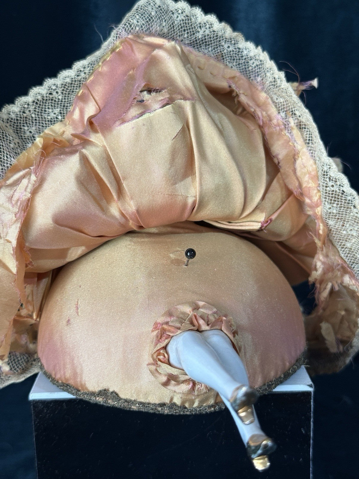 Antique German Pin Cushion Half Doll Arms Away