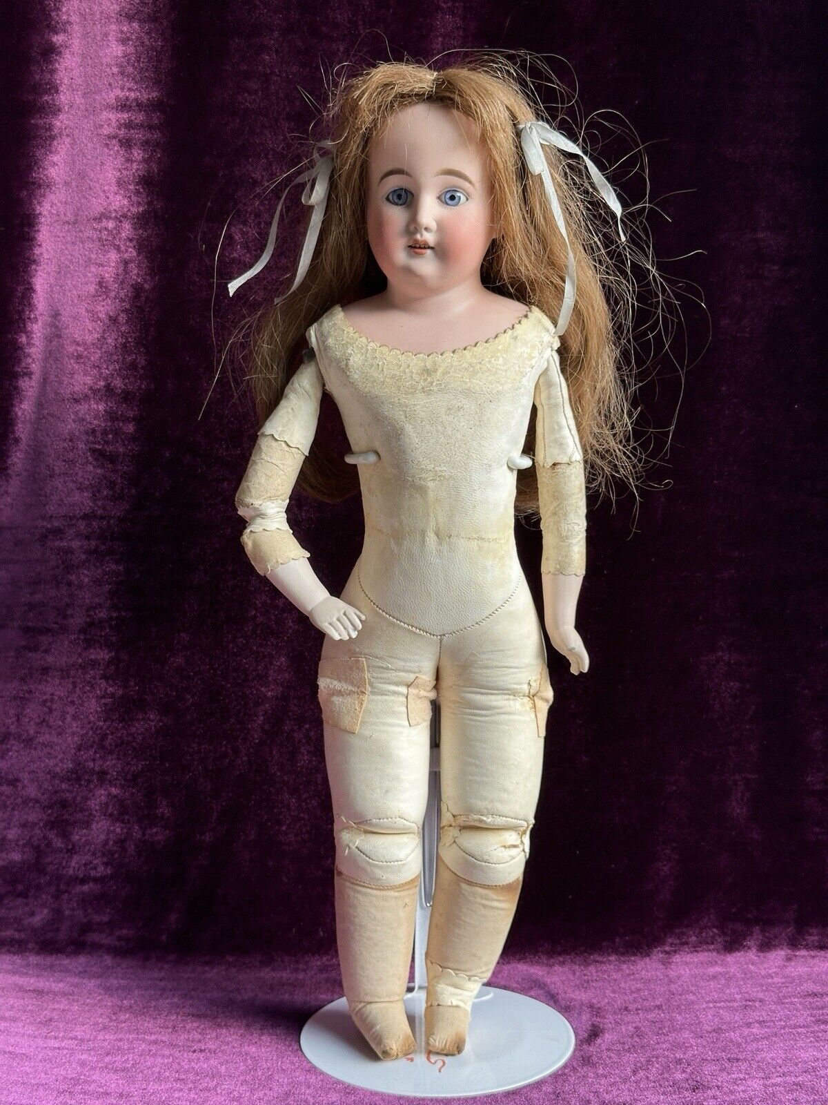 Antique German 18” Cuno Otto Dressel COD 93 (?) C DEP Bisque Shoulder Head Doll