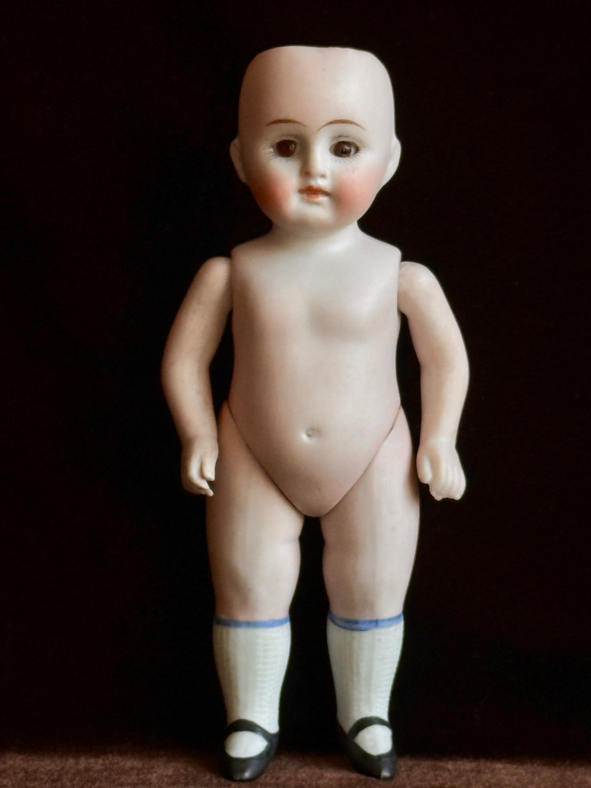 Antique German 6.25” Kestner All Bisque Mignonette Doll