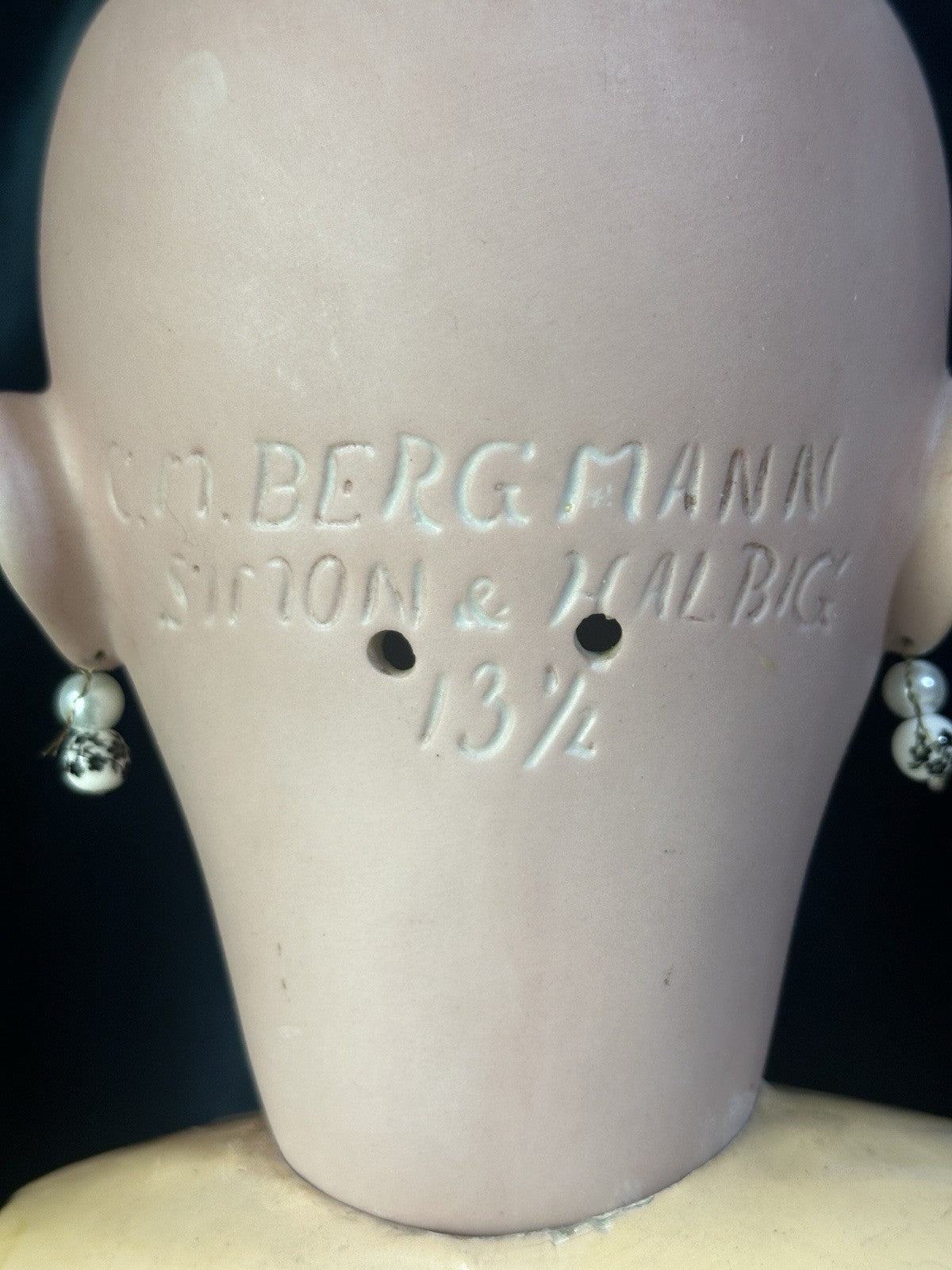 Antique German C.M. Bergmann and Simon Halbig Bisque Head 29” Doll