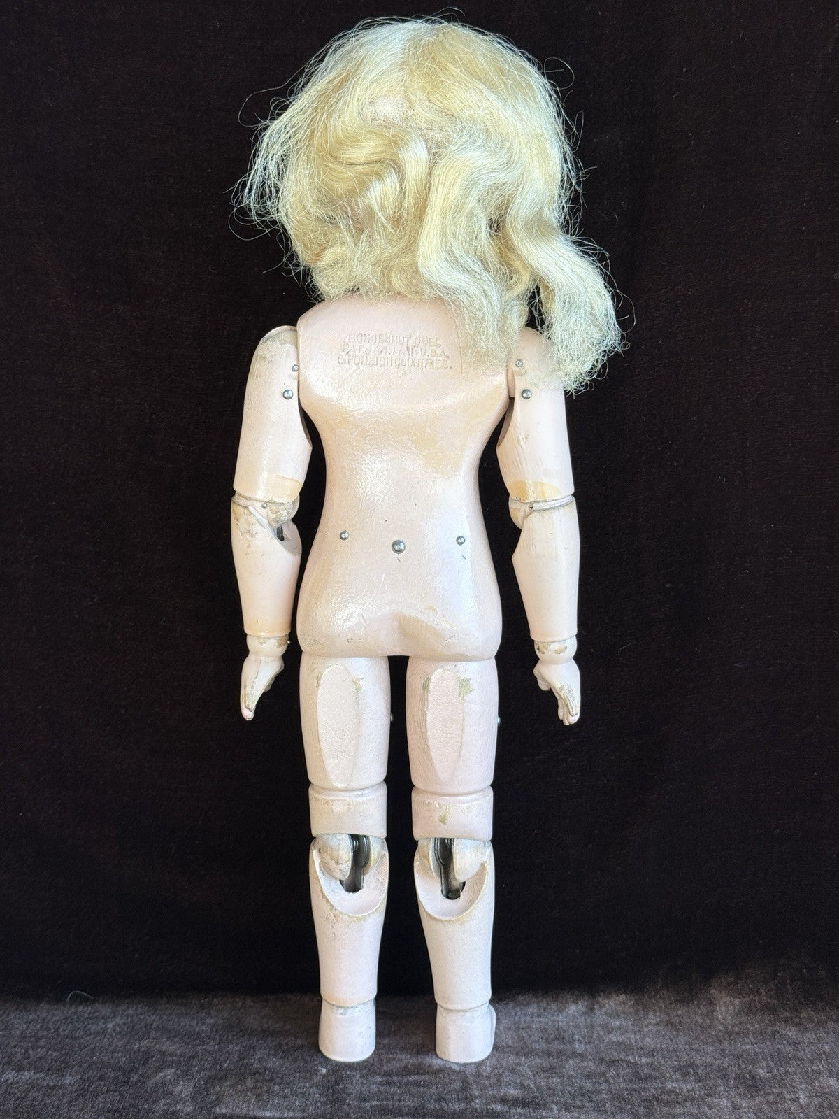 Antique 14.5” American Schoenhut Wood Carved Spring Jointed Character Doll
