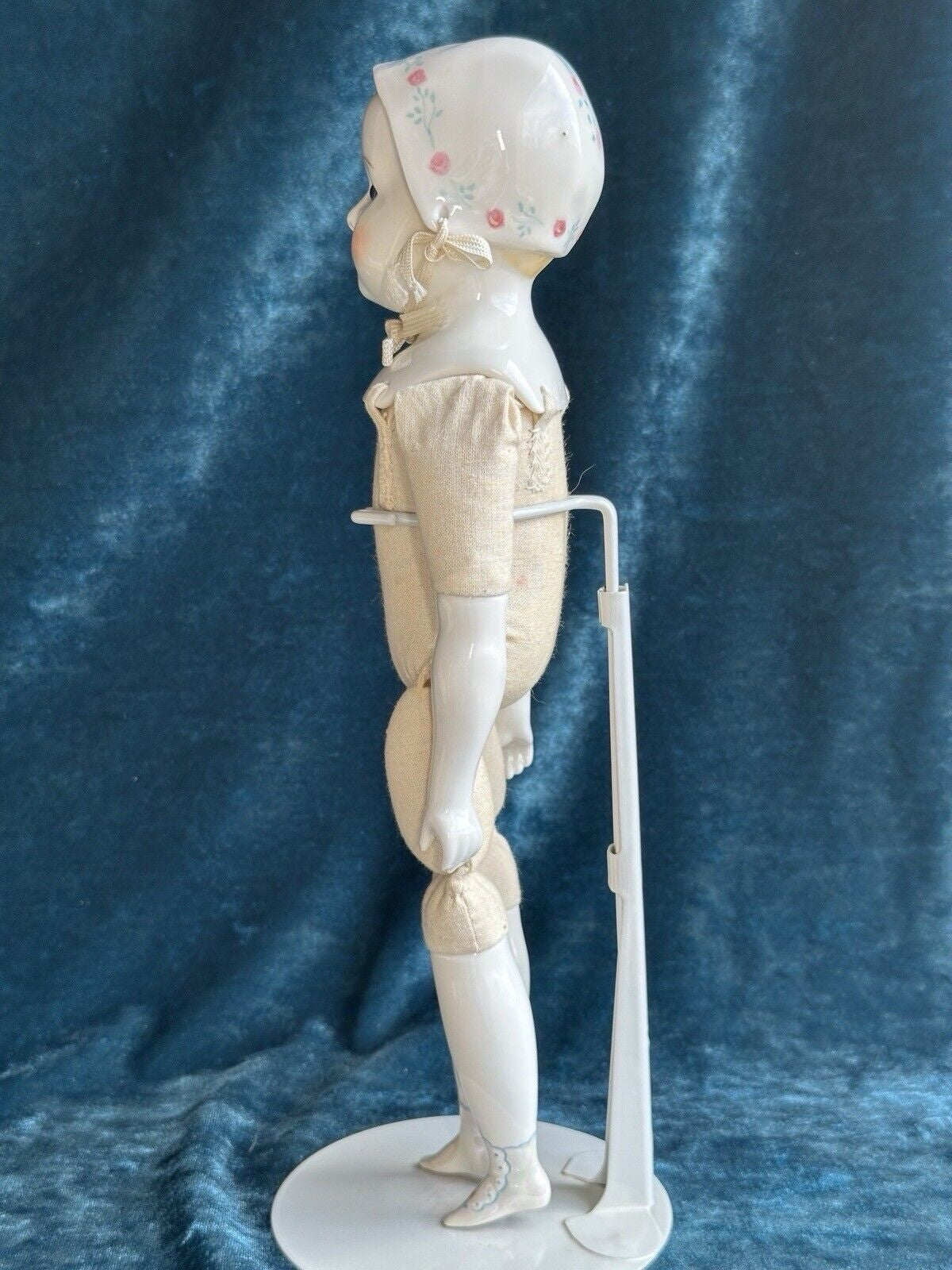 Rare 12.5” Vintage 1948 Emma Clear Signed Stuart Baby China Doll Glass Eyes