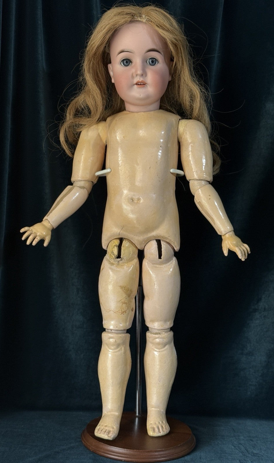 Antique German Karl Hartmann 25” Doll Bisque Head Composition Body