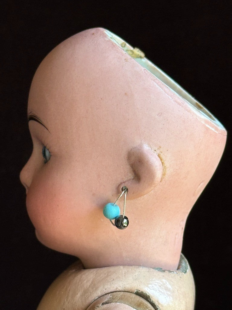 Antique French 11.5” Leon Prieur Mon Cheri Bleuette-size Bisque Head Doll