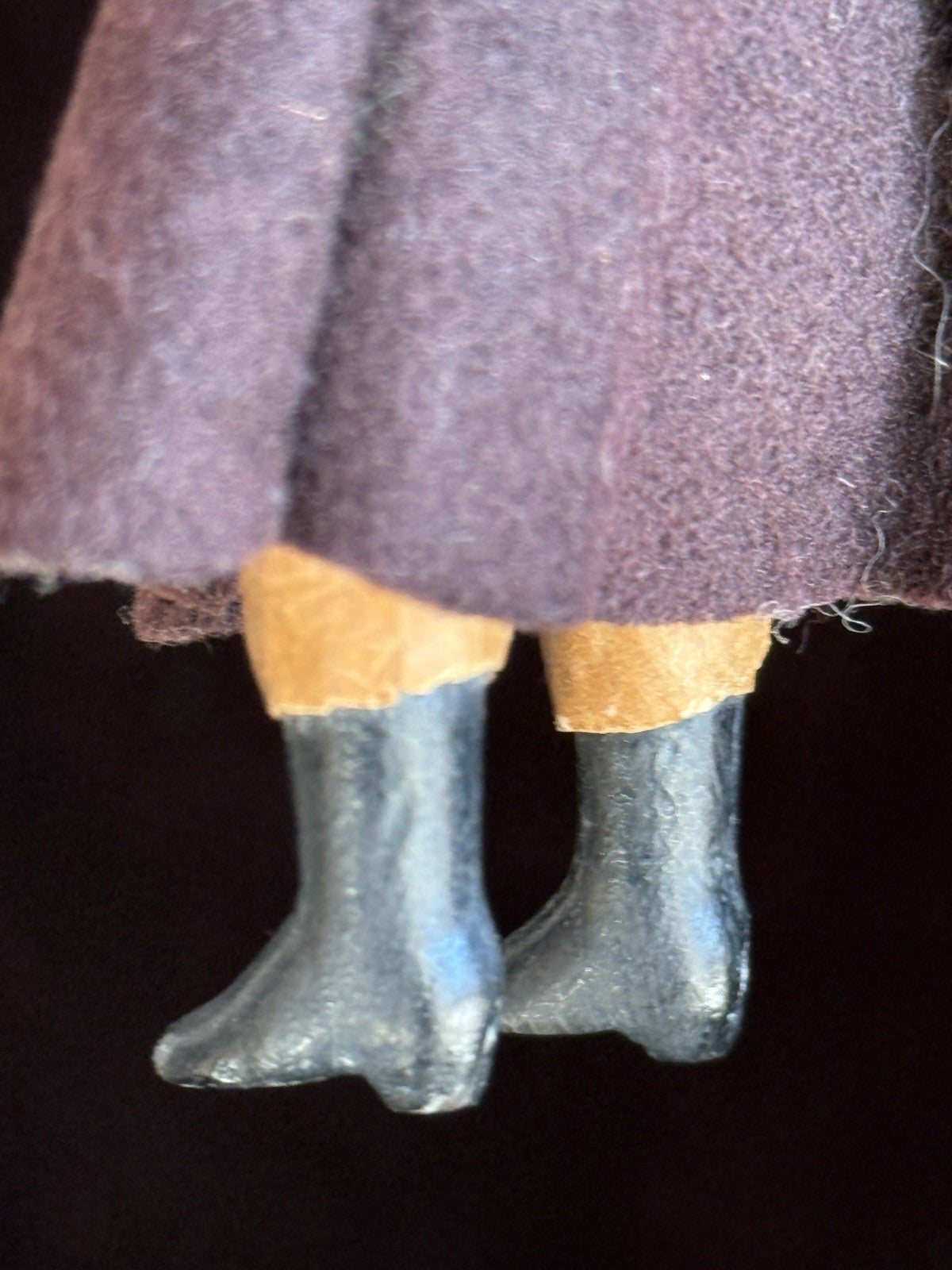Antique German 4.875” Bisque Miniature Dollhouse Male Mustache Soldier Doll