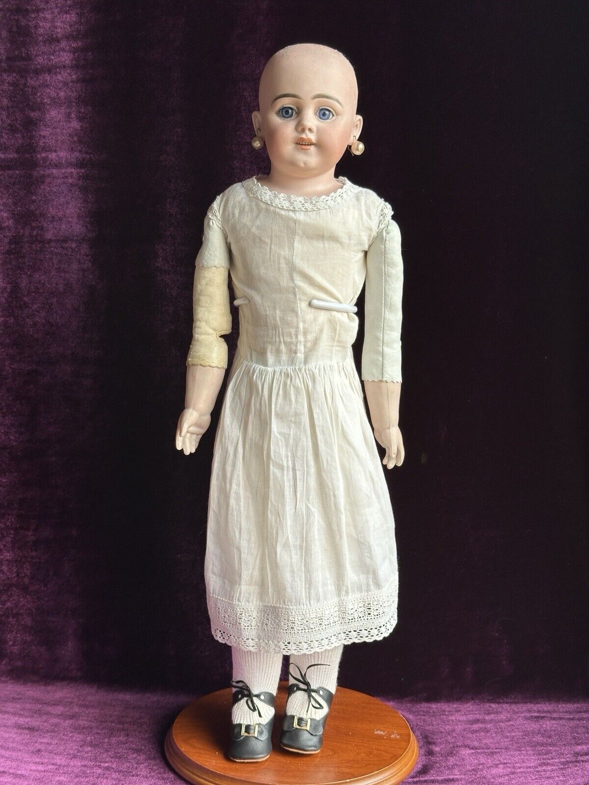 Antique German 21” Early Simon Halbig Bisque Shoulder Head Doll