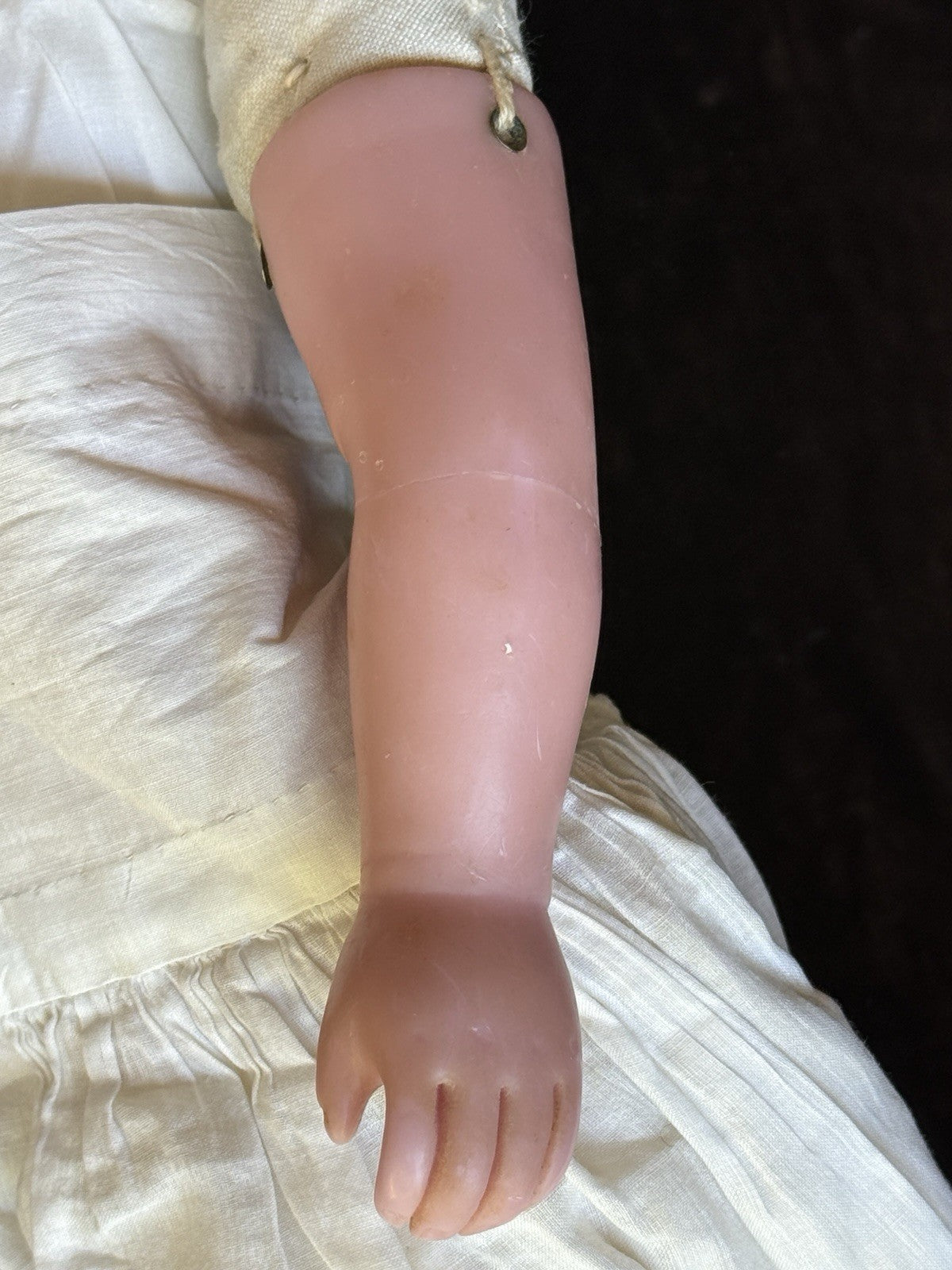 Antique English 21" Pierotti Poured Wax Doll