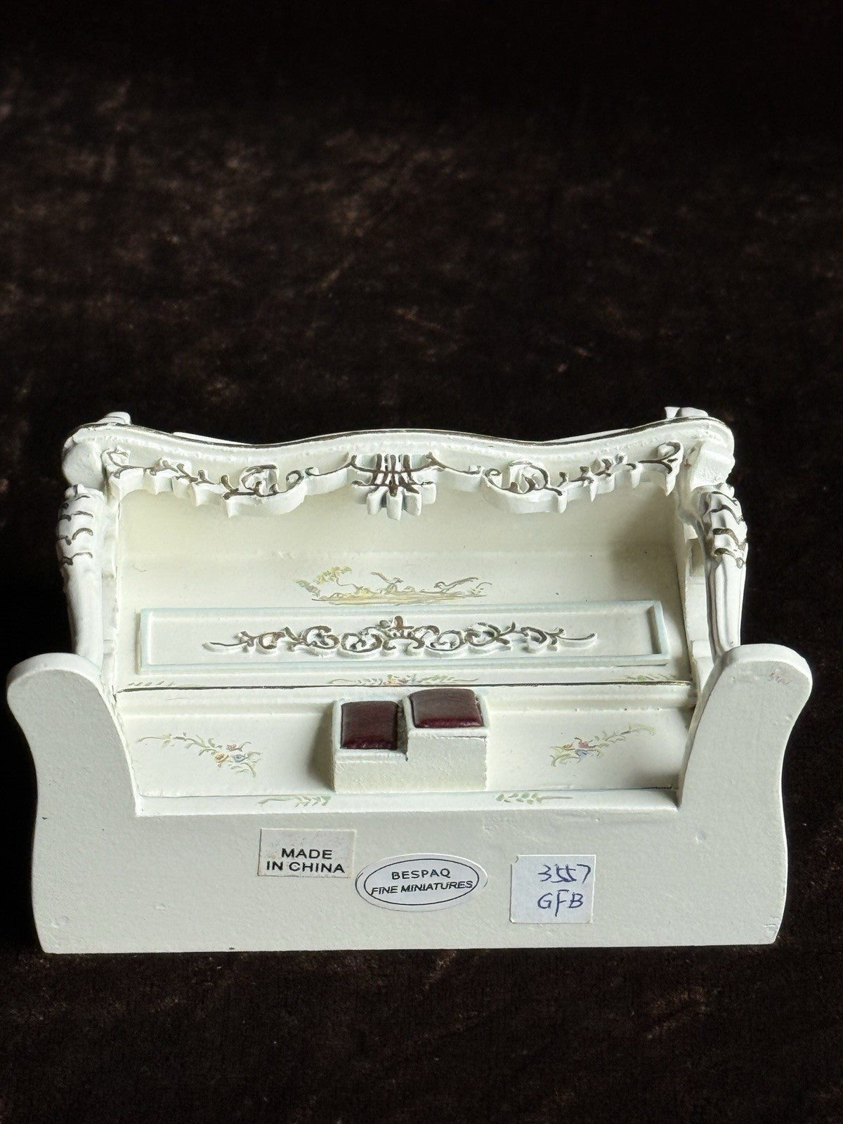 Bespaq Dollhouse Fine Miniatures Dollhouse Piano Organ & Bench 1:12 Scale Lot