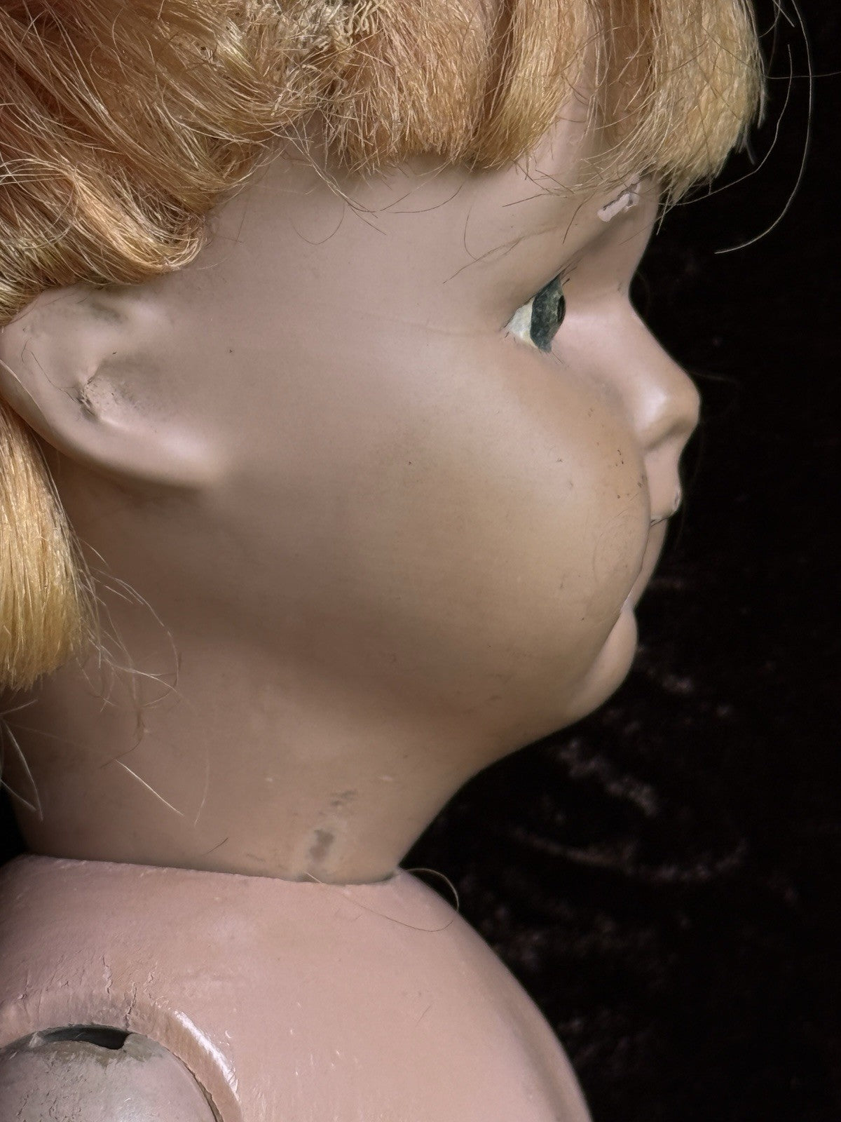 Antique American 17” Schoenhut Wooden Jointed Miss Dolly Doll