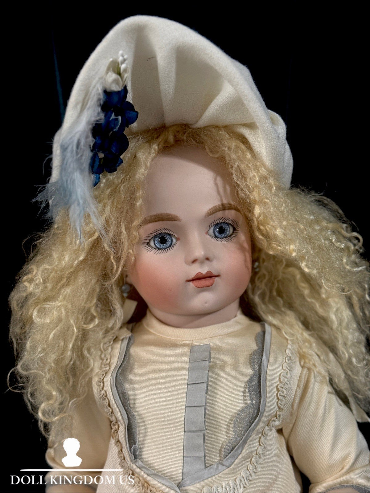 Vintage Reproduction of Antique French Bru Jne R 27” Doll Porcelain Head