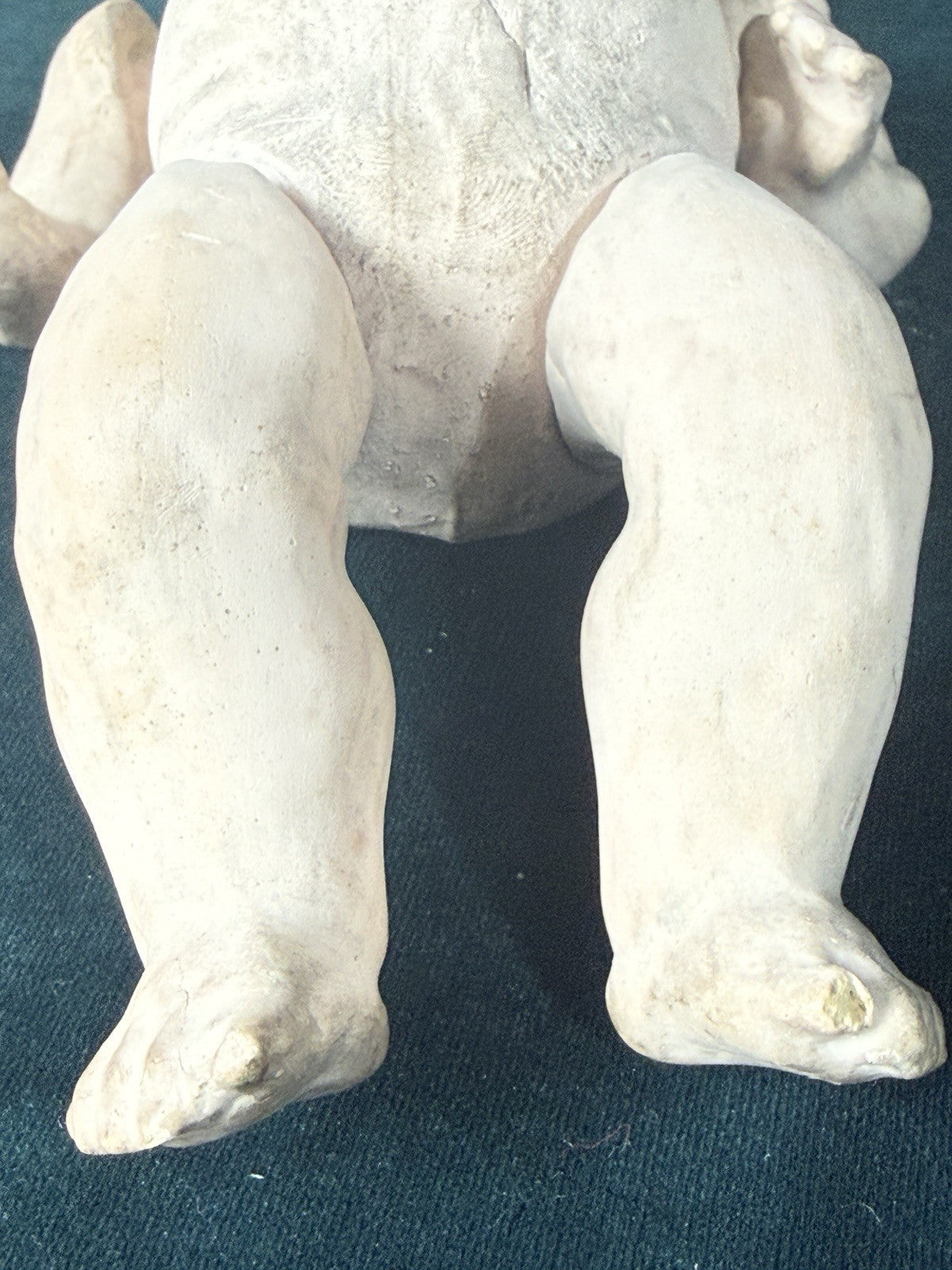 Antique German Gebruder Heubach 7602 Bisque Head Composition Body Boy 9” Doll
