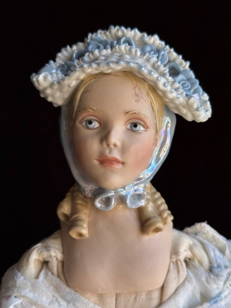 OOAK Collectible 13.5" Kathy Redmond Porcelain Girl Doll