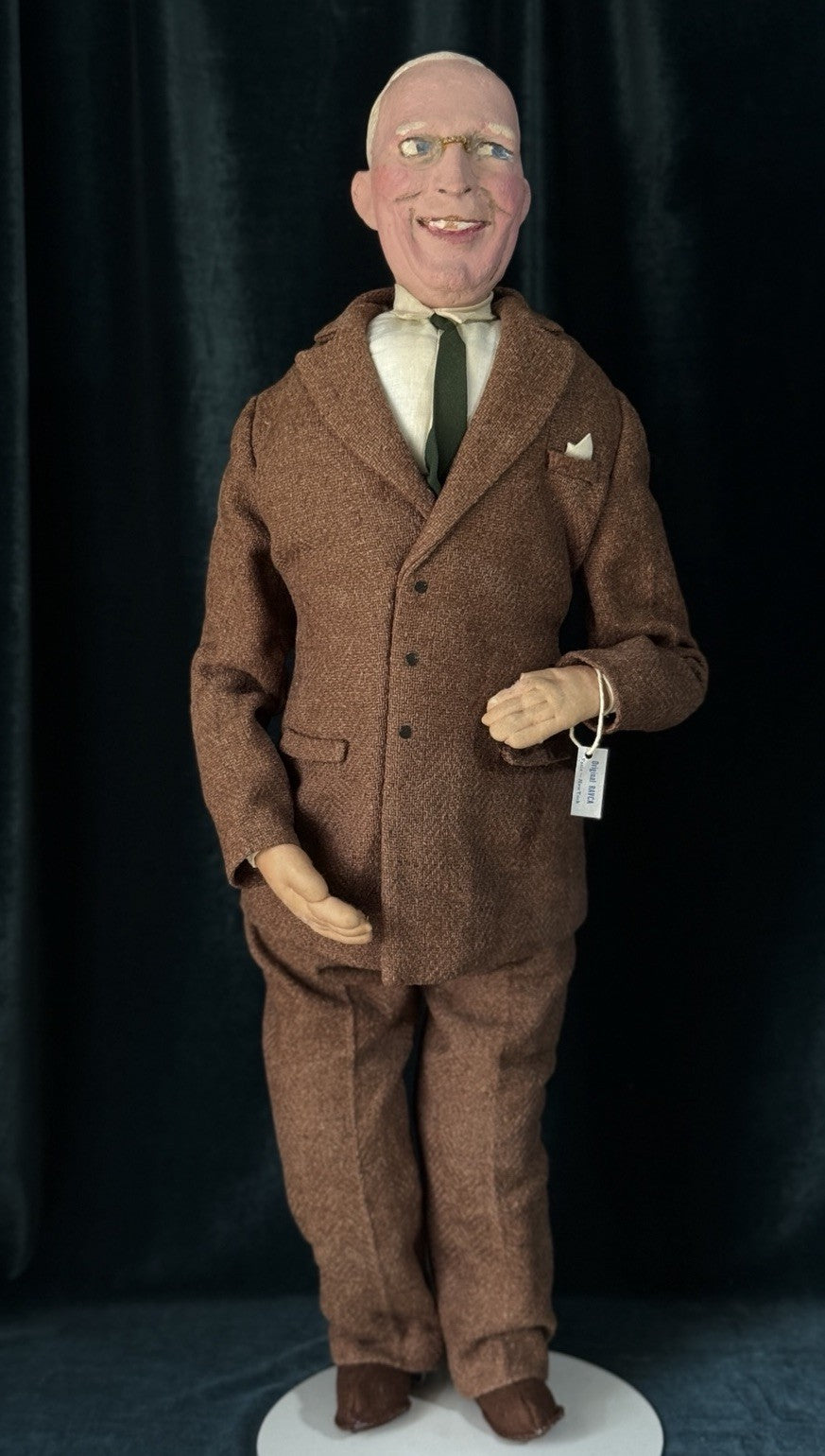 Rare French Portrait Character Earl Warren 26” Stockinette Doll by Bernard Ravca