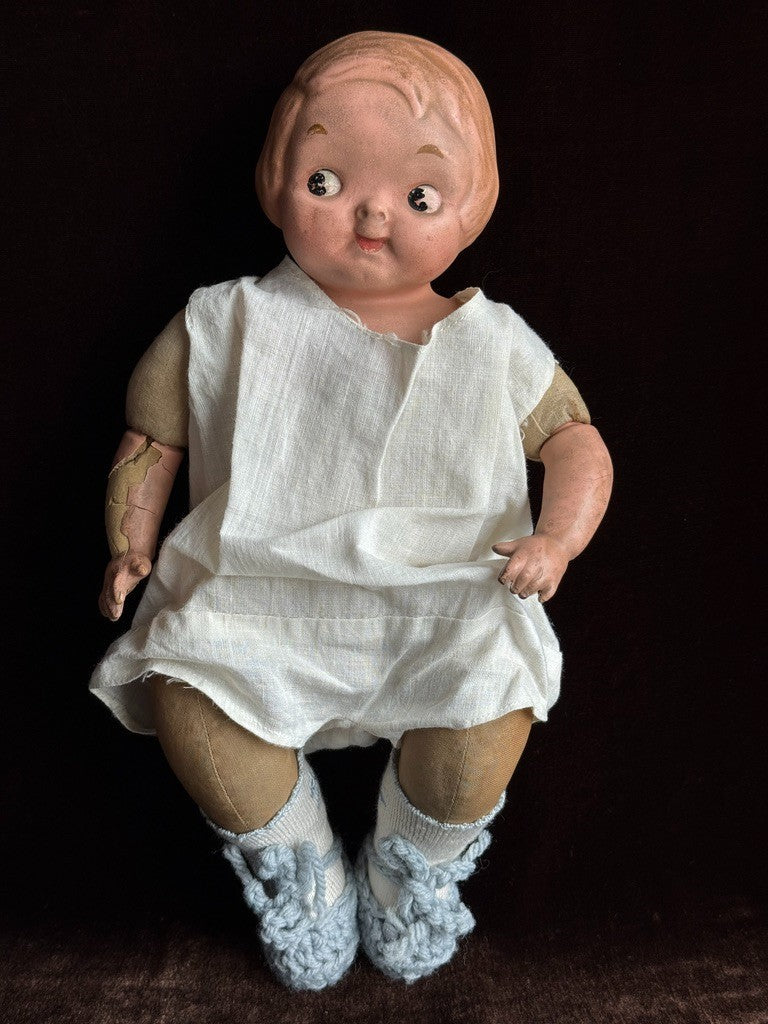 Early Original Horsman 12" Composition Cloth Campbell Kid Doll