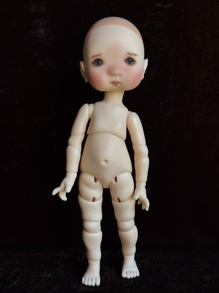 Rare Meadow Tella 11.5" BJD Resin Full Set Doll Dressed with Teddy Bear /Blanket