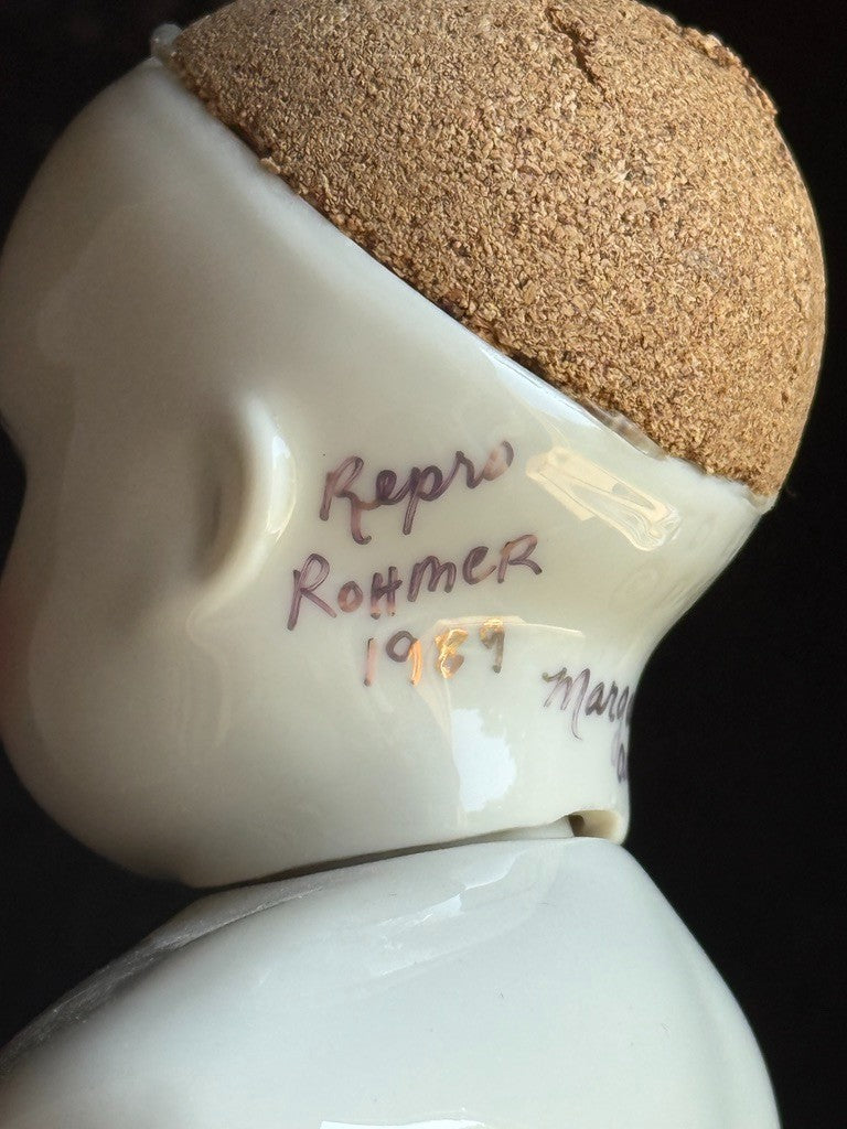 Vintage 18” Reproduction of Antique French Rohmer Glazed Porcelain Fashion Doll