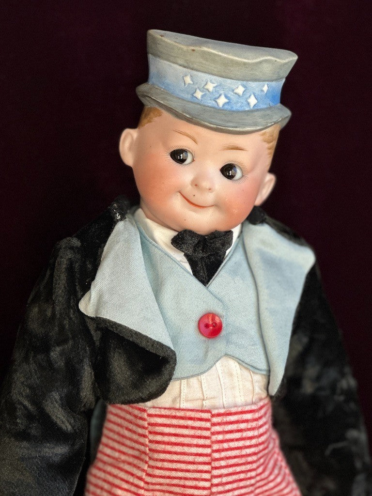 Antique German Max Handwerck U.S. 1 Elite Googly Uncle Sam Bisque Character Doll