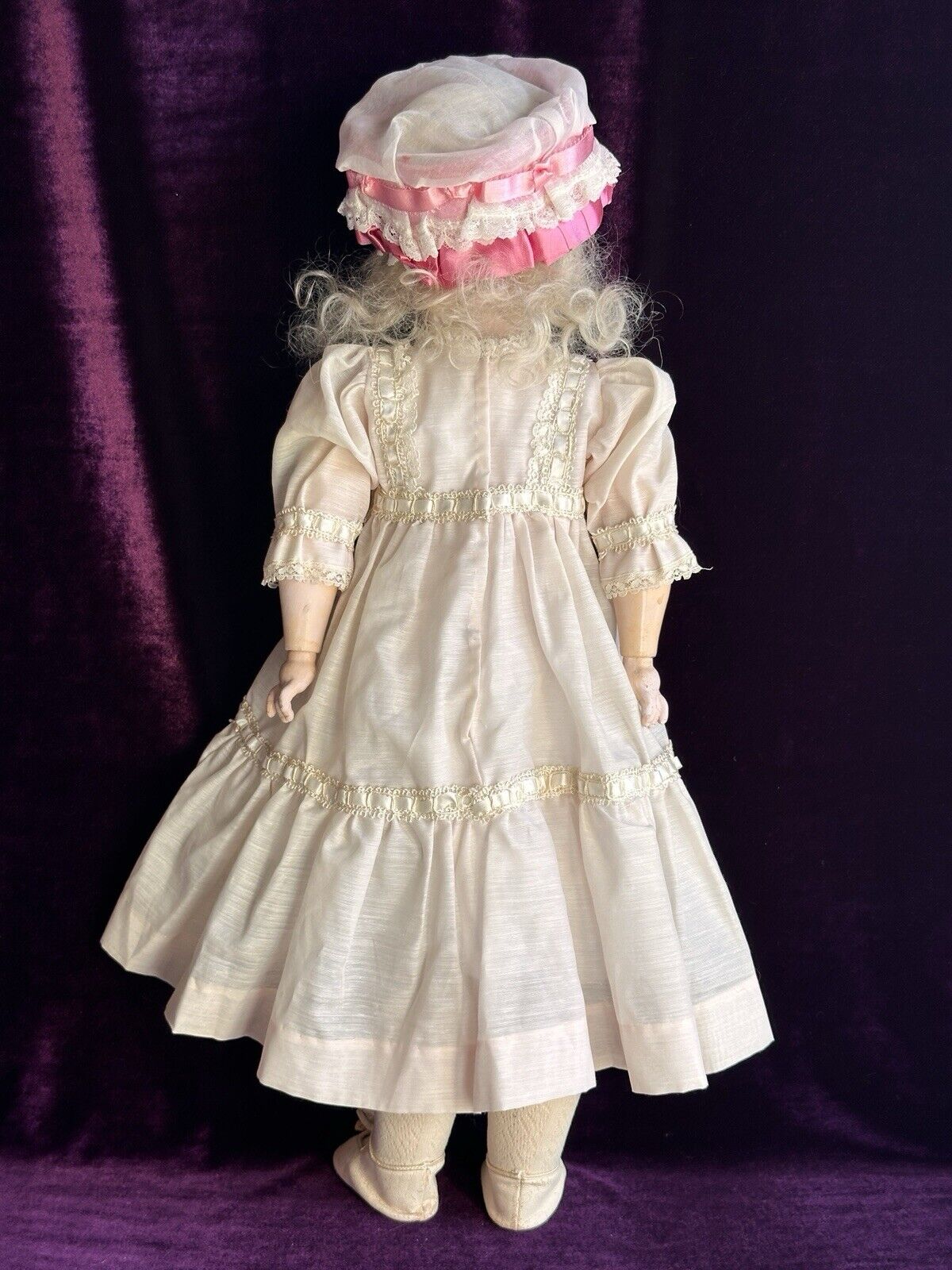 Rare Antique German 24” Theodore Wendt 121 Bisque Head Doll