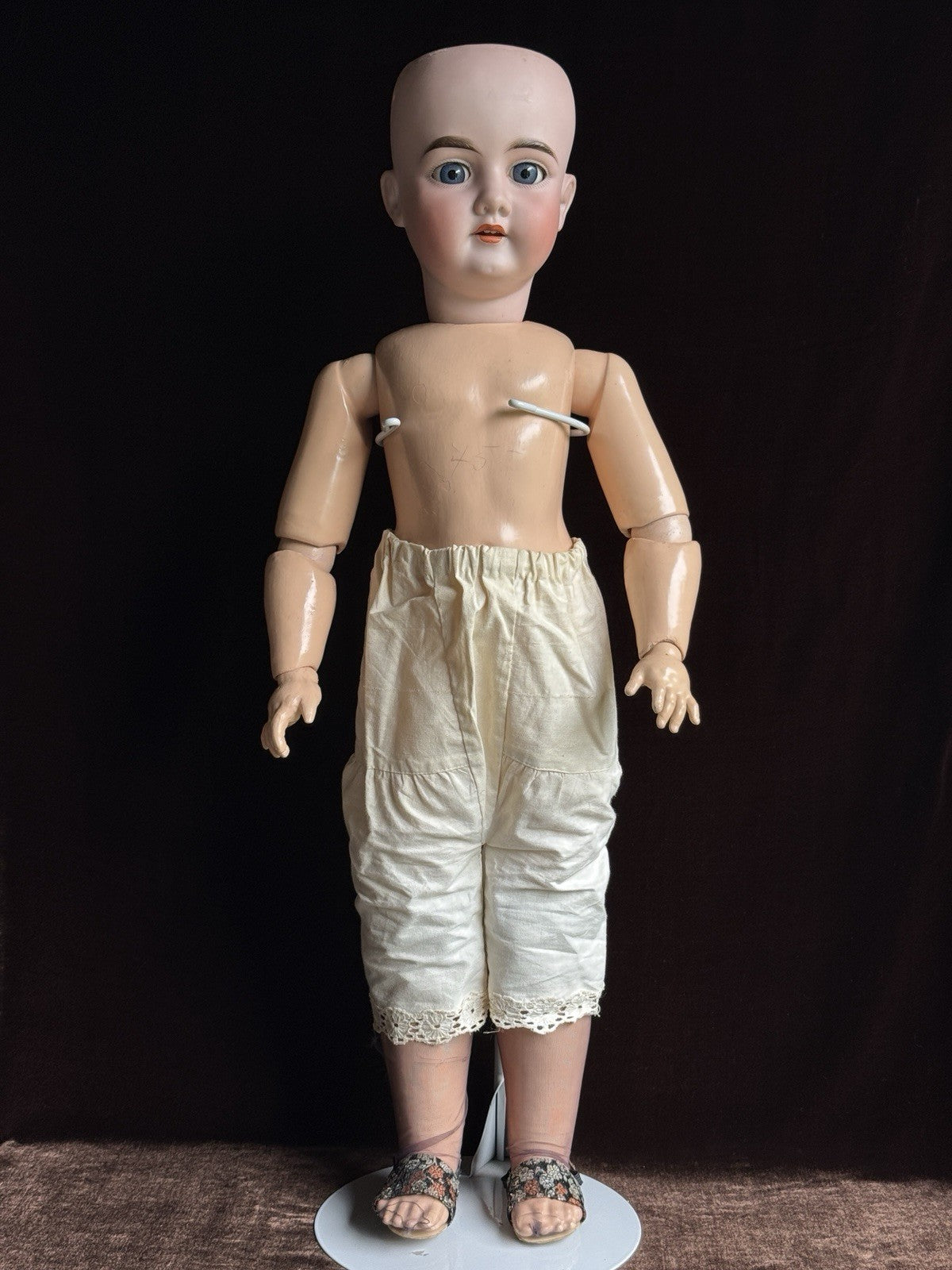 Large Antique German 27” Armand Marseille 390 Bisque Head Doll