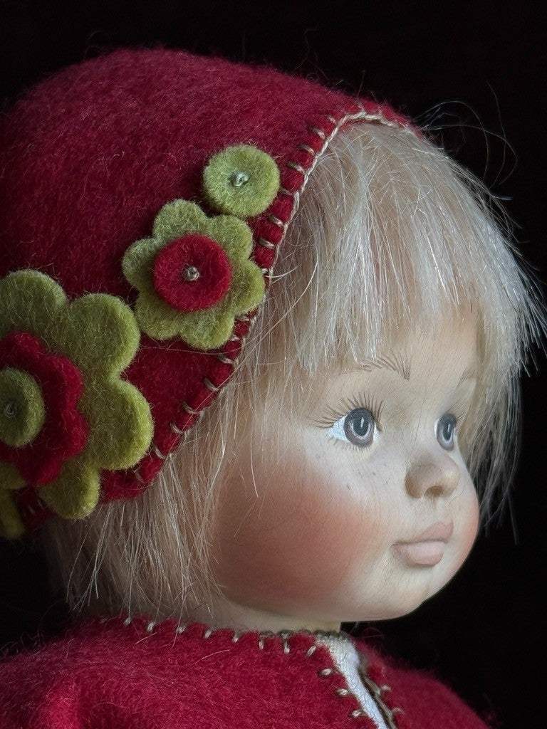 Collectible Erika Catellani 10.5” Carved Wooden Baby Doll Veronica LE 25