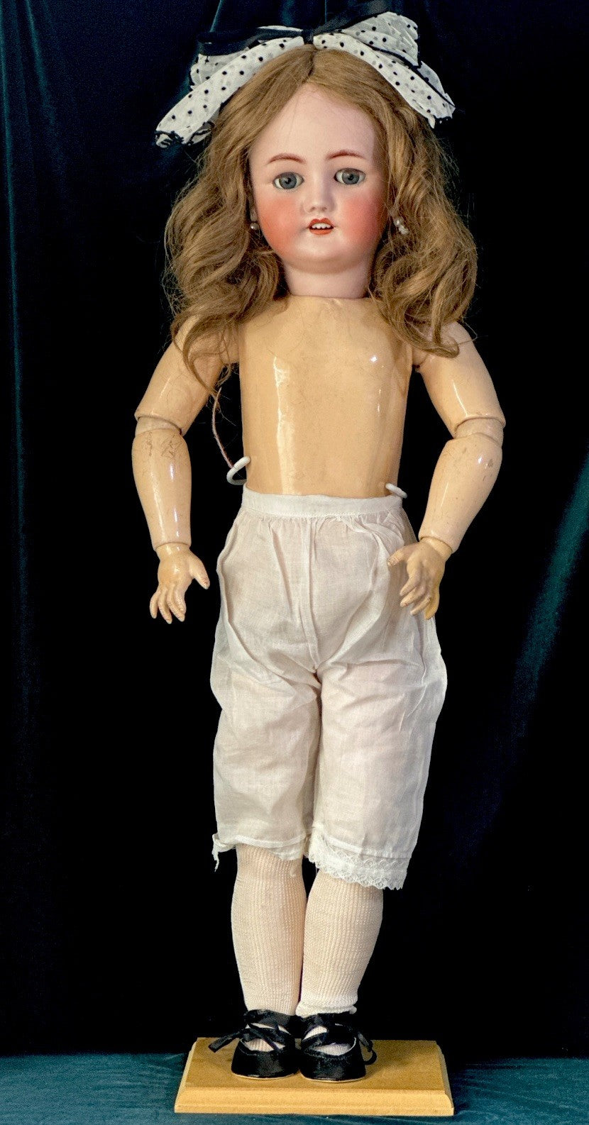 Antique German C.M. Bergmann and Simon Halbig Bisque Head 29” Doll
