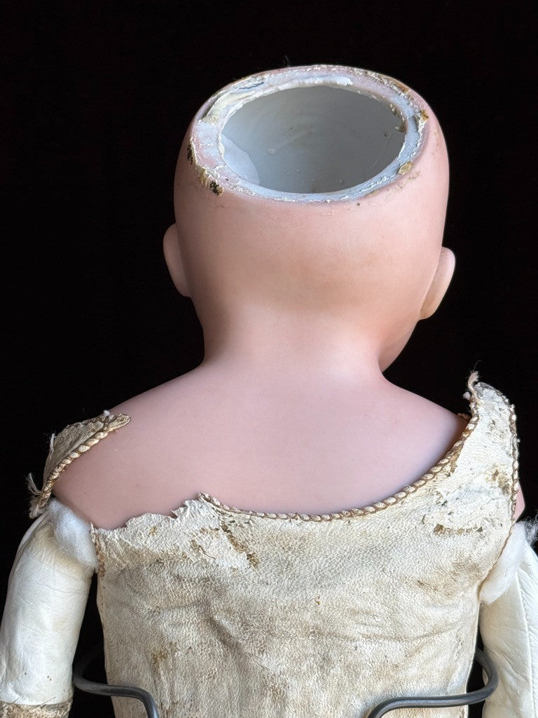 Antique German 21” ABG Alt Beck & Gottschalk Turned Bisque Shoulder Head Doll