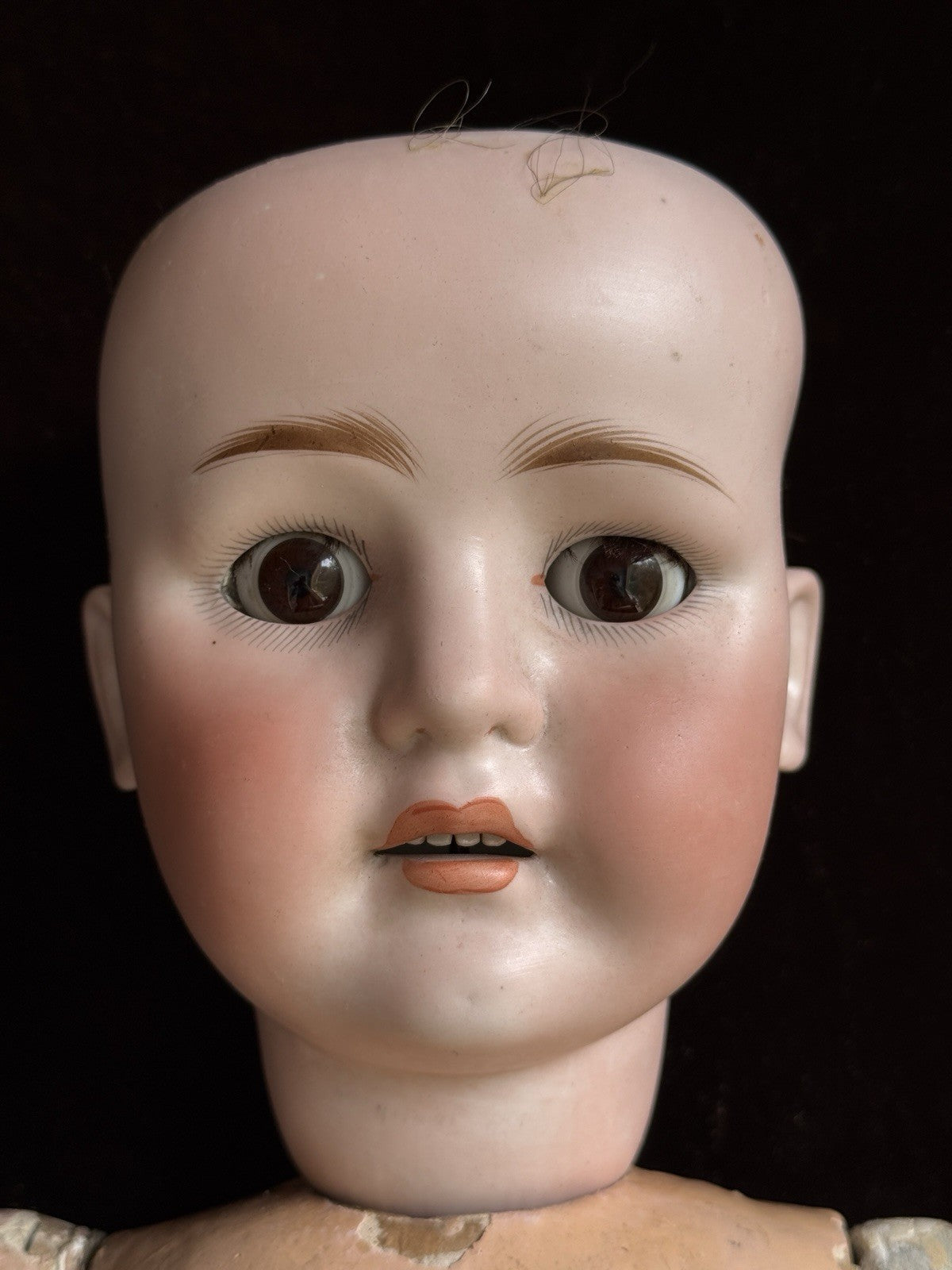 Antique German 28.5” Max Handwerk Bebe Elite 286 Bisque Head Doll