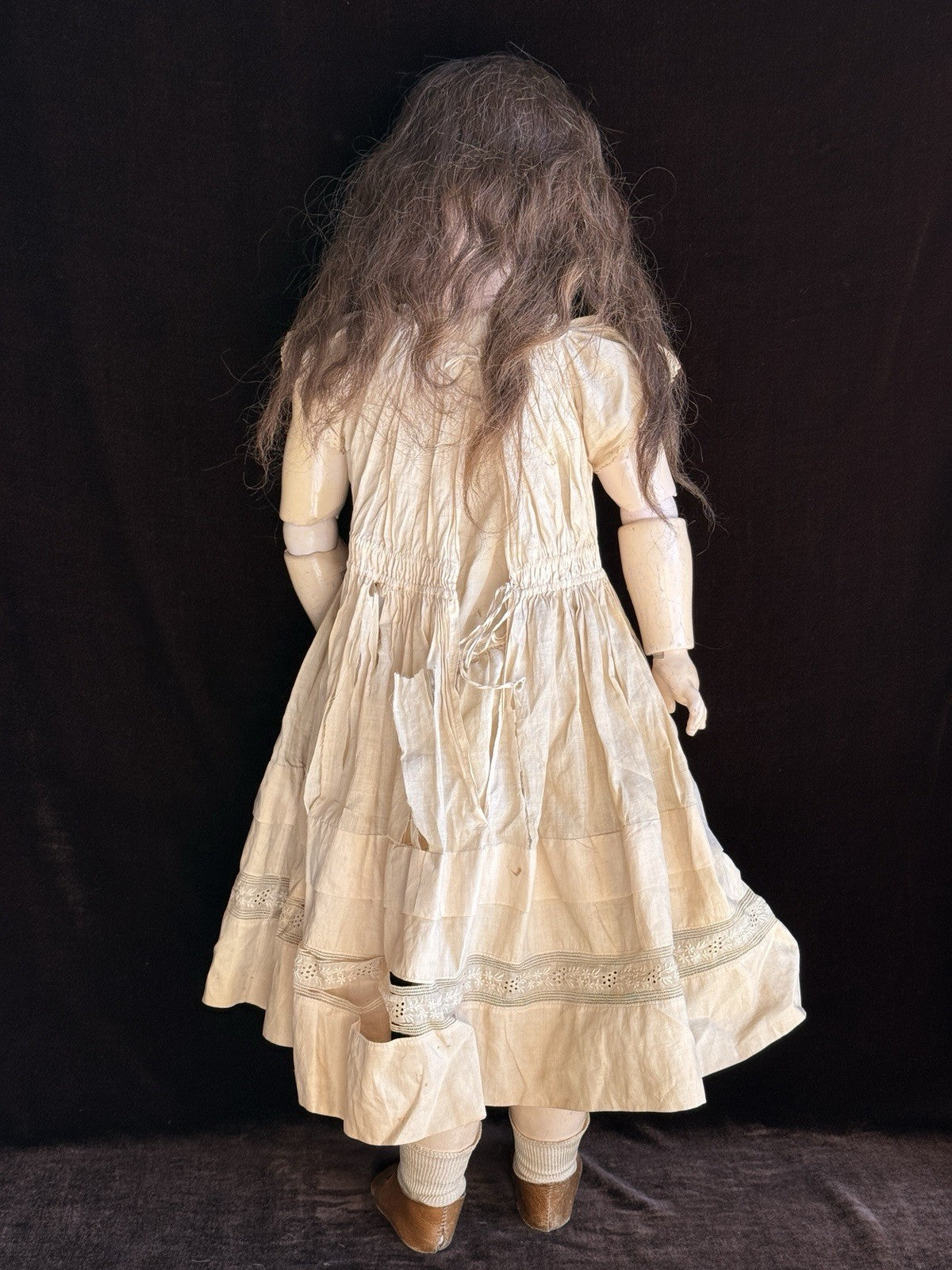 Large Antique German 28” Heinrich  Handwerck 99 DEP Bisque Head Doll