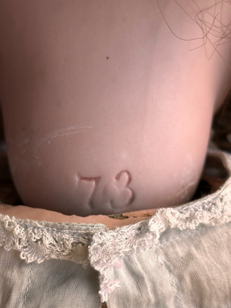 Large Antique German 28" Simon & Halbig Kammer & Reinhardt 73 Bisque Head Doll