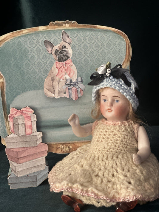 Antique German 5 1/2” Kestner All Bisque Mignonette Dollhouse Doll