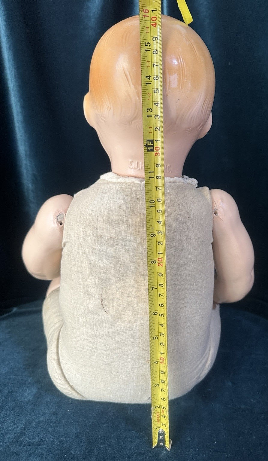 Large 26” Vintage American E.I.H Horsman Composition Doll Dimples