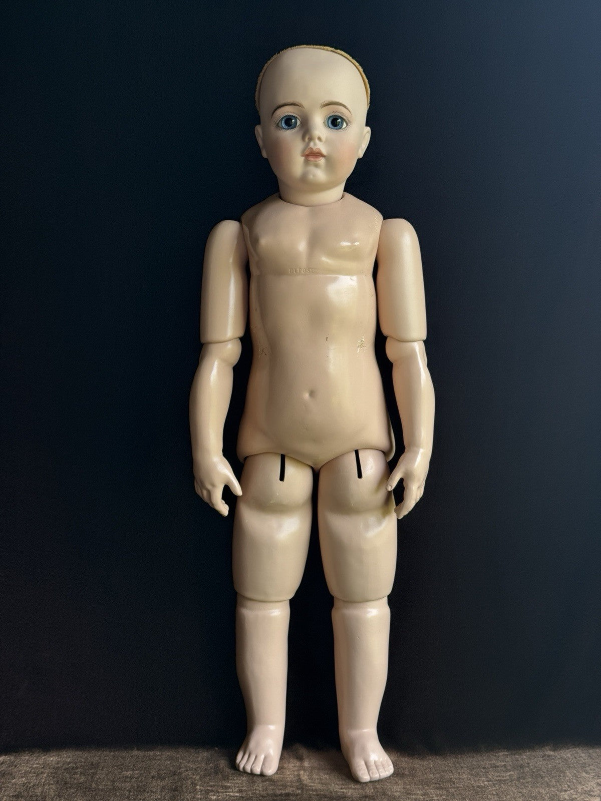 Large Porcelain Composition 29” Reproduction of Antique French Bru Jne Doll