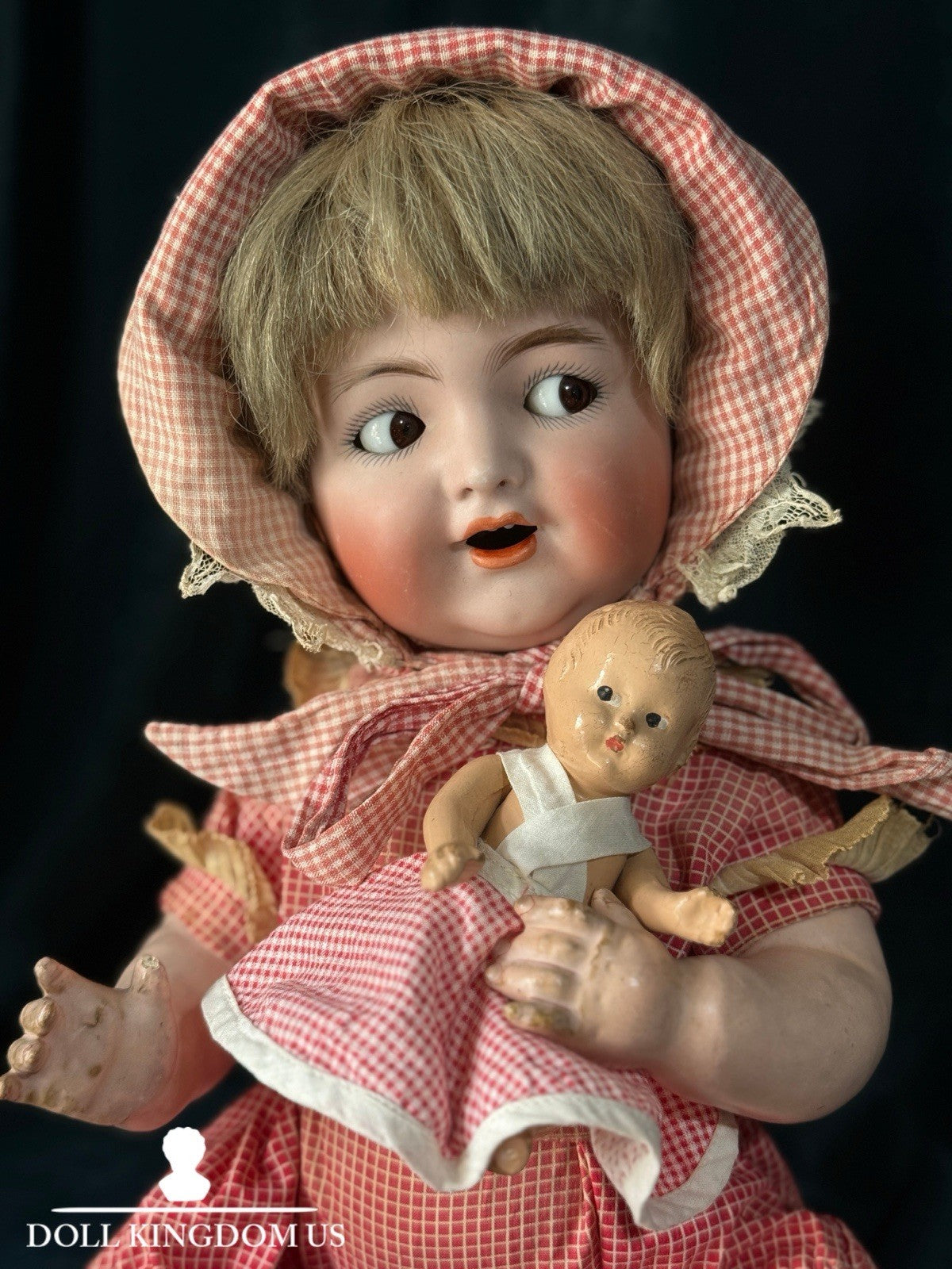 Antique German Kammer & Reinhardt Simon Halbig 126 Flirty Sleepy Eyes 17” Doll