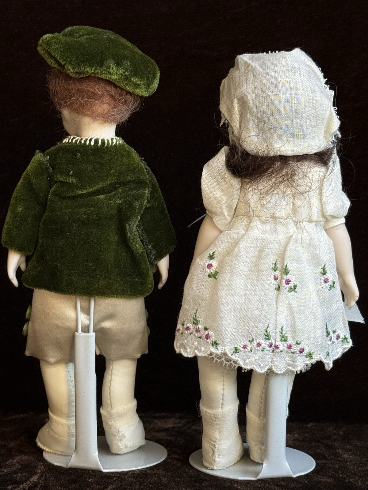 2 Miniature Opal Butler Porcelain Repro Antique French Bru Jne Dollhouse Dolls