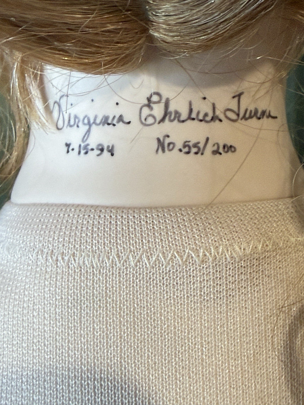 Collectible Porcelain 26” Girl Doll By Virginia Turner LE 200