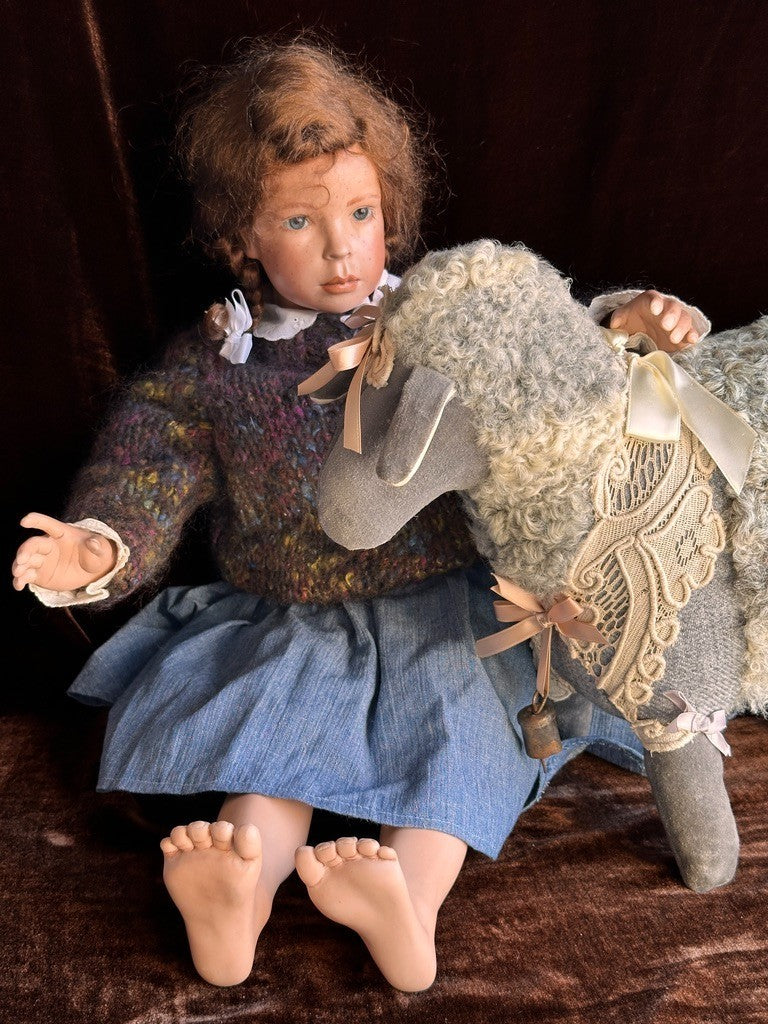 OOAK Collectible 24” Porcelain Cloth Heidi Plusczok Doll