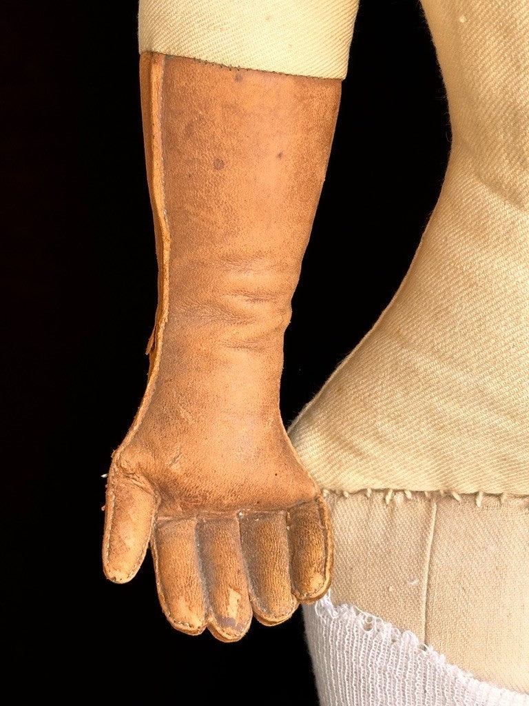 Antique German 24” Müller & Strassburger (?) Papier Mache Doll