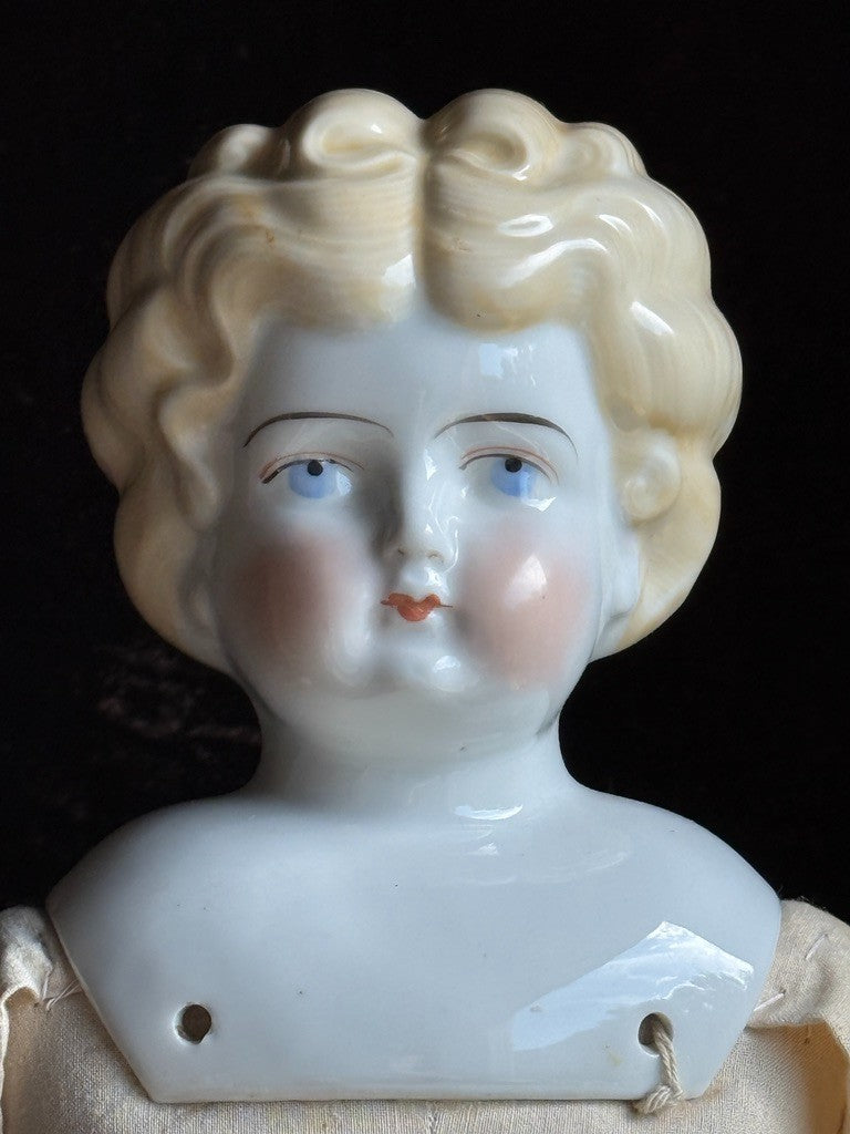 Antique German 19" Hertwig China Head Fashion Doll
